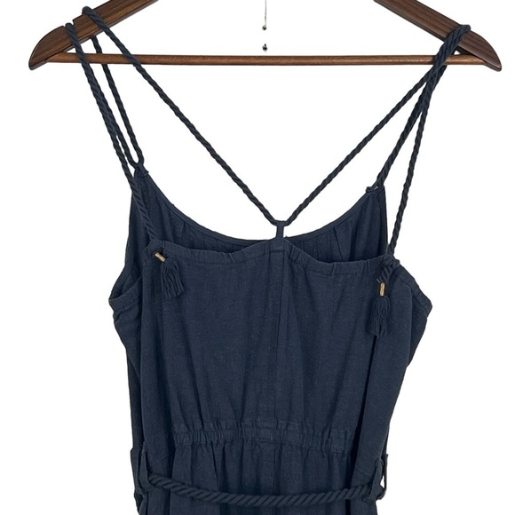 Wrap WOMEN'S HALTER TOP PANTS ROMPER WITH ROPE STRAPS AND BELT - Picture 2 of 16